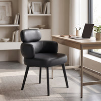 Modern Swivel Accent Chair with Leather Upholstery Padded Swivel Accent Chair for Living Room, Home Office, Vanity