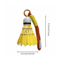 Creative Design Colorful Shuttlecock Bag Accessory Snowflake Pattern Badminton Shuttlecock Keychain for Backpack