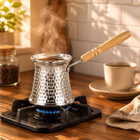 Turkish Coffee Pot Dimpled Drinkware Even Heat Distribution