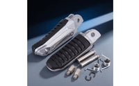 Front Footpegs with Hardware Ribbed Motorcycle Front Foot Pegs Easy to Install Motorcycle Foot Pegs for Riders