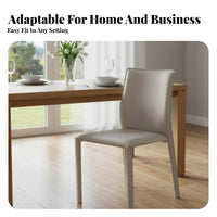Armless Upholstered Dining Seat Minimalist Design Upholstered Armless Dining Chair Easy to Clean Stable Frame for Hotel