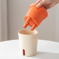 Plant Pots for House Plants and Indoor Plants, Self Watering Indoor Plant Pot with Visible Water, Nordic Style Flower Pots, Anti-Fall Design