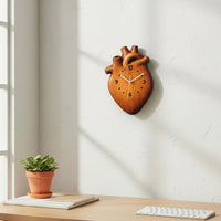 Wooden Heart Timepiece Decorative Accent Heart Wall Timepiece Battery Operated