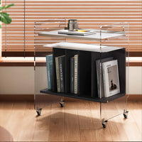 vinyl turntable stand with vinyl collection Storage Mobile Design 2-Tier Vinyl vinyl Table