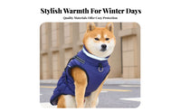 Windproof Dog Coat with Harness Adjustable Fit Dog Harness Winter Coat Elastic Abdomen Design for Cold Weather, Night Walks, Rainy Days