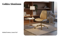 Armless Upholstered Caster Chair Height Adjustable Office Furniture for Students