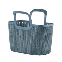 Rectangular Woven Basket Ventilated Plastic Hand Basket Hollow Design