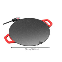 Fast Heating Maifan Stone Electric Pan Easy to Clean Round Electric Grill Multi-Purpose for Party, Gathering
