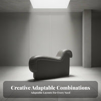Serpentine Sectional Modern Minimalist Aesthetic Sofa Designer Look Lowstance for Interior Designers, Apartment Dwellers