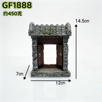 Resin Zen Garden House Ornament for Aquarium and Terrarium
