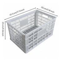 Ventilated Crate Open Lattice Design Stackable Rectangular Crate Lightweight for Warehouse