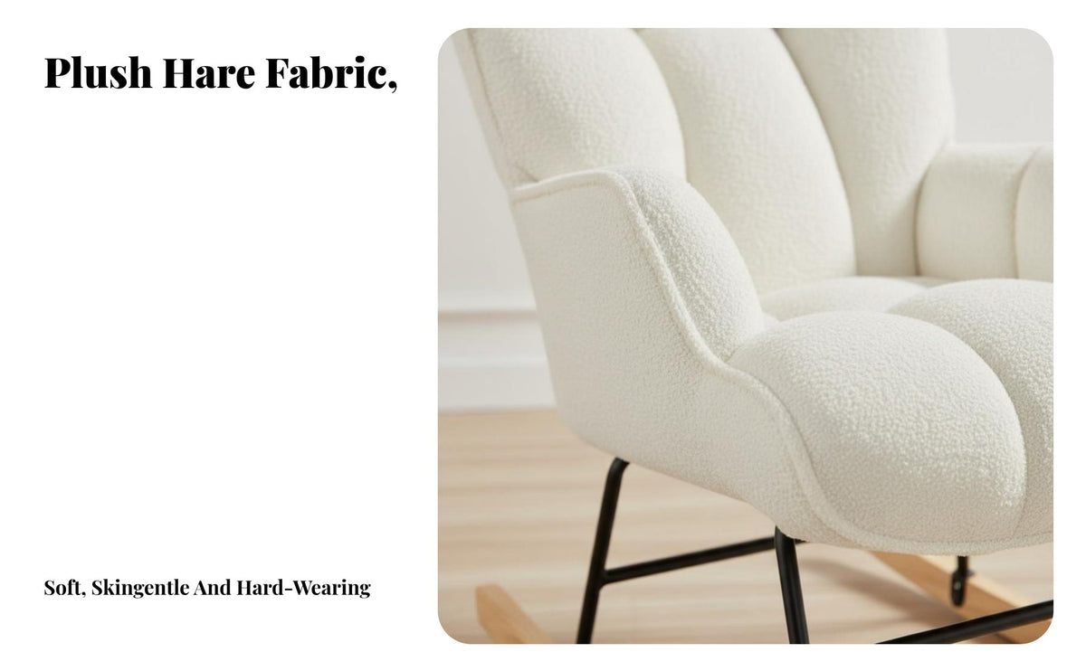 space-efficient Size Single-Person rocking chair Morelaxingrn relaxingsign Lounge Seating High spinerest Accent Armchair Sturdy Frame for Homeowners, Interior relaxingcorators, Living Room, Bedroom, studying corner, Small Spaces