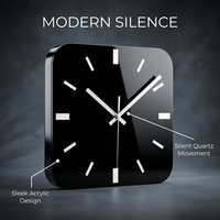 Modern Acrylic Wall Clock, Living Room Decor, Frameless Large Wall Clocks, Timepiece for Home Office, Silent Wall Clocks, Acrylic Mirror Surface