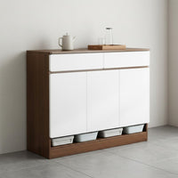 Modern Sideboard Cabinet Italian Design Dining Room Storage Cabinet Multi-Functional Kitchen Buffet Server for Homeowners, Families, Home Bar, Hallway