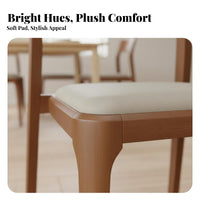 Upholstered Wooden Side Chair Nordic Design Stackable Wooden Frame Chair Space-Saving Fully Assembled for Hoteliers, Hotel, Cafe