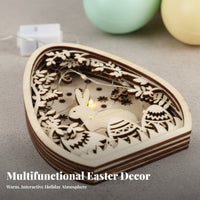 10 Pieces Ready to Paint Unfinished rabbit Shaped Wood Cutouts Pre-Drilled Hole DIY Easter rabbit label Cut Wooden Cutout for children, Crafters, educators, Home