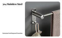 No-Drill Installation Wall-Mounted Towel Bar Rust-Proof Bathroom Hardware Rustproof Household Fixture Heavy-Duty for DIY Enthusiasts, Property Managers, Restroom, Lavatory, Laundry Room, Kitchen