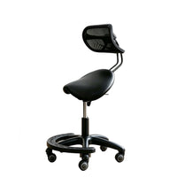 Saddle Stool with Wheels Reclining Stool with Backrest Ergonomic for Office