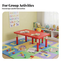 Kids Table and Chair Set Rounded Corners Childrens Table and Chair Set Easy to Clean Preschool Classroom Furniture for Parents, Bedroom
