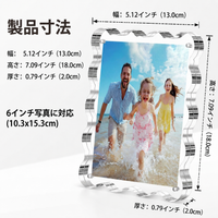 Photo Frame, Wall-Mountable, Desktop, Vertical & Horizontal Use, Acrylic Frame, Clear, 4x6 inch, Clear, 13.1×18.0×2.0cm