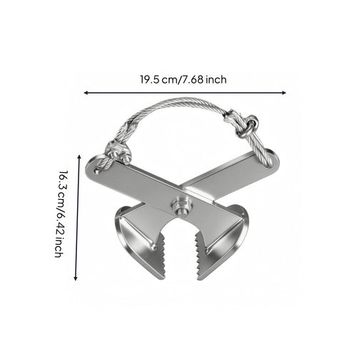 Tree Root Clamp Tool Cross-Braced Metal Root Pulling Clamp Unobstructed Jaw
