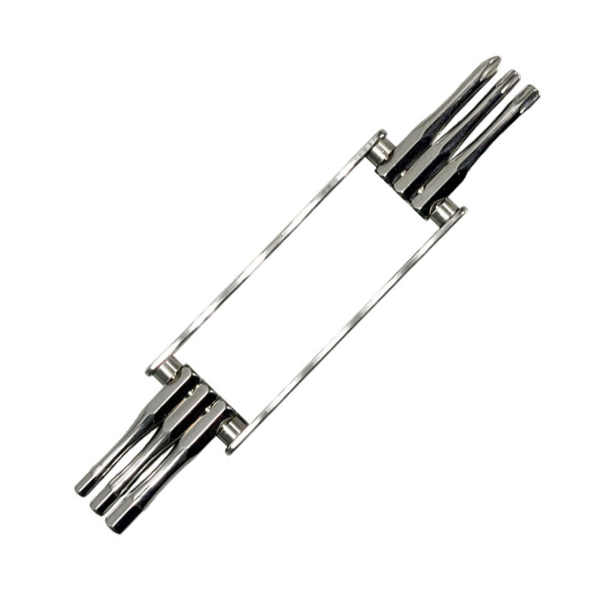 Multi-Tool with Driver Heads Stainless Steel Folding Screwdriver Foldable Pocket Tool for Home Repair Hobbyists, Home Maintenance, Bike Repair