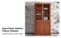 Floor-Standing Design Ornate Wooden Cupboard Antique Aesthetic book storage unit Intricate Carvings book storage unit Adjustable Shelves for Book Lovers, Collectors, Interior Designers, Study Room, Library, Home Office