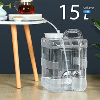 15L PC Transparent Square Water Bucket for Tea and Home Use