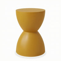 Plastic Stool Matte Hourglass Stool Fully Assembled for Living Room, Bedroom