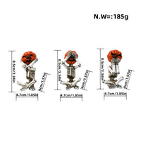 3 Pieces Skeleton Pumpkin Decoration Seated Mini Resin Figurines Small