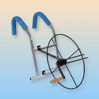 Manual Hose Reel Winder Wooden Grip Manual Garden Hose Reel Portable Outdoor Storage