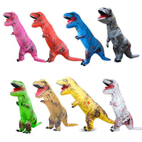 Halloween Inflatable Dinosaur Costume with Skeleton, Stegosaurus, Brown T-Rex, and Running Dino Styles