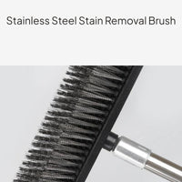 Stainless Steel Floor Scrub Brush with Long Handle