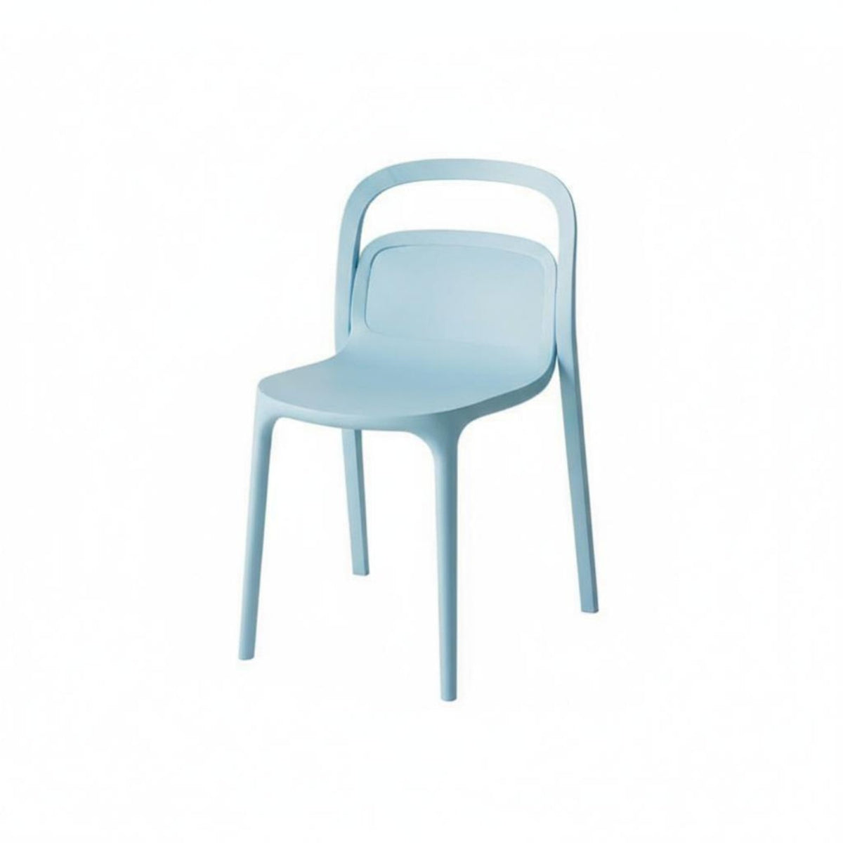 Stackable Plastic Chair Thickened Construction Indoor Seating Bright Hues Easy to Clean for Apartment Dwellers, Kitchen, Cafe