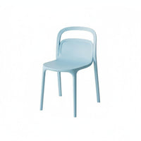 Stackable Plastic Chair Thickened Construction Indoor Seating Bright Hues Easy to Clean for Apartment Dwellers, Kitchen, Cafe