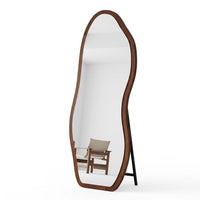 Full Length Mirror, 180*80 Walnut [Wall-leaning] No Bracket