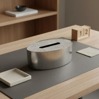 Horsehair Tissue Holder French Style Luxury Tissue Box Decorative Accent Stainless Steel Napkin Box for Hotel