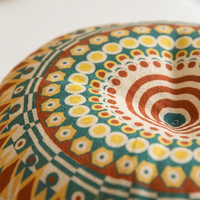 Bohemian Round Floor Pillow, Mandala Cushion, Tatami Cushion for Meditation, Lin #variant:Flower Story Pattern