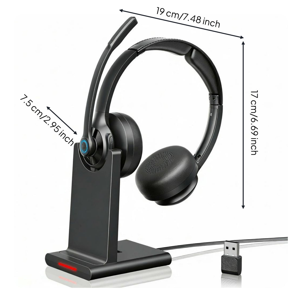 Twinmode Bluetooth Headset Charging Dock Audio Accessory ENC Noise Reduction