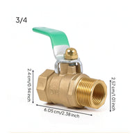 Brass Ball Valve with Lever Handle Compact Inline Shutoff Valve with Bracket Plumbing Fitting Quarter-Turn Full Port