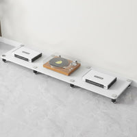 Multi-Tier Equipment Stand Large Capacity Open Shelf High-Fidelity Cabinet Stable Frame 4-Shelf Audio Rack for Home Theater Enthusiasts