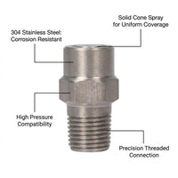 Wide Angle Industrial Spray Head, Solid Cone Spraying Nozzle Tips, Stainless Steel Nozzle for Cleani - Image 10