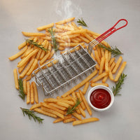 Wire Mesh Frying Basket Rust-Resistant Deep Fryer Basket Long-Lasting