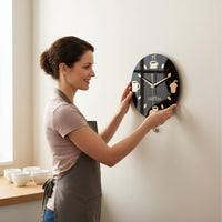 Coffee Cup Wall Clock Easy Installation Coffee Themed Wall Clock Silent Movement