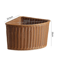 Fan-Shaped Storage Basket Space Saving Fan Shaped Woven Bin Long-Lasting