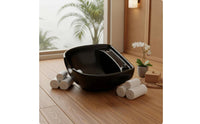 Backwash Basin Easy to Clean Shampoo Wash Basin Glossy Finish Salon Shampoo Sink for Hairdressers, Barbershop