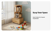 Revolving Book Revolving Book Organizer with Drawer 360° Rotating Design
