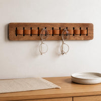 Wooden Glasses Rack Space Saving Wall Mounted Eyeglass Holder Decorative