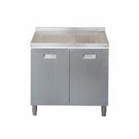 Stainless Steel Sink Cabinet Easy to Clean Freestanding Kitchen Sink Resistant Unified Kitchen Workstation for Landlords, Renters, Garage