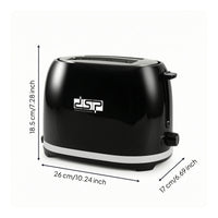 2-Slice Toaster with Wide Slots Removable 2-Slice Toaster with Crumb Tray Appliance Compact Electric for Busy Households